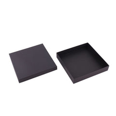Boîtes-cadeaux en papier kraft avec couvercle 17,7x17,7x3,2 cm Noir (40 pcs) [FP-VPL012]