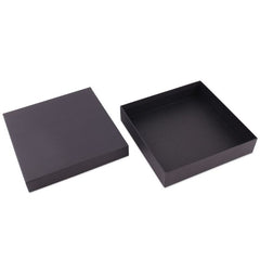 Boîtes-cadeaux en papier kraft avec couvercle 20,7x20,7x4,3 cm Noir (20 pcs) [FP-VPL013]