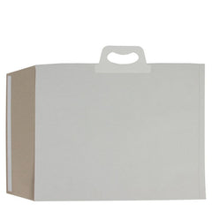 Sac d'expédition en papier recyclé avec rabat 41x46,5+2x4 cm Blanc (100 pcs) [FP-VZP018]