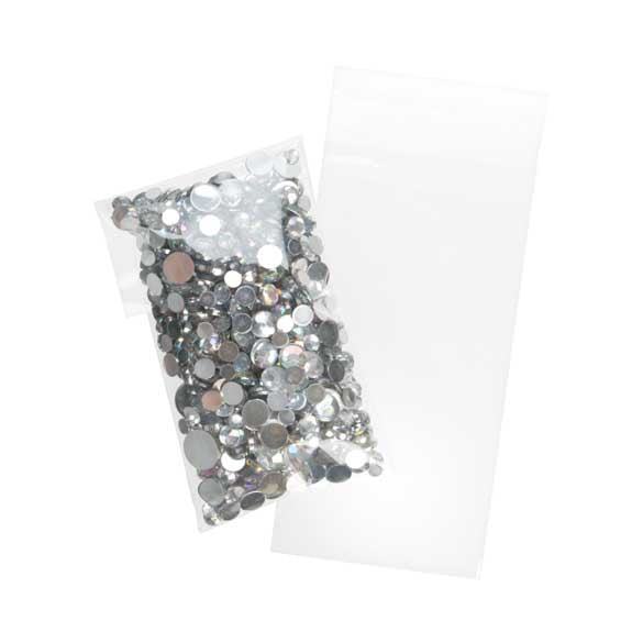 Sachet plastique transparence cristalline 5,1x6,4cm avec Rabat Adhésif (100 pièces) [B2X2H]