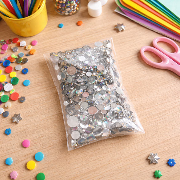 Sachet plastique transparence cristalline 5,1x6,4cm avec Rabat Adhésif (100 pièces) [B2X2H]