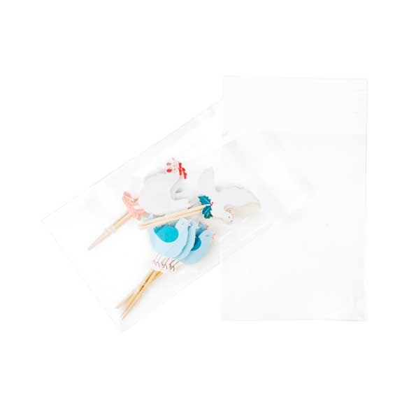 Sachet plastique transparence cristalline 8x11+3cm avec Rabat Adhésif (100 pièces) [B34C]