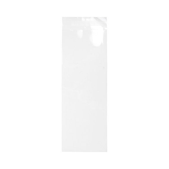 Sachet plastique transparence cristalline 12,4x33,3cm avec Rabat Adhésif (100 pièces) [B413]