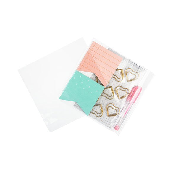Sachet plastique transparence cristalline 12,4x12cm sans rabat (100 pièces) [B44NFXL]
