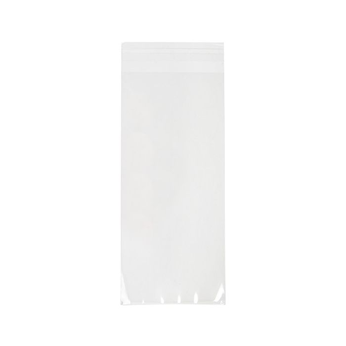 Sachet plastique 11x24,4 cm Refermable par Rabat Adhésif (100 pièces) [B49M]