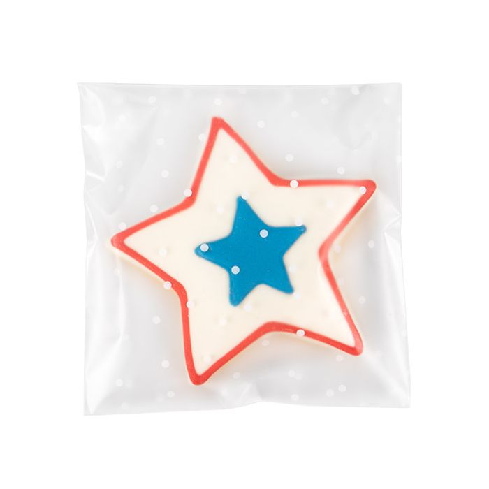 Frosted Plastic Bags 12,7x12,7 cm with Dots Peal and Seal