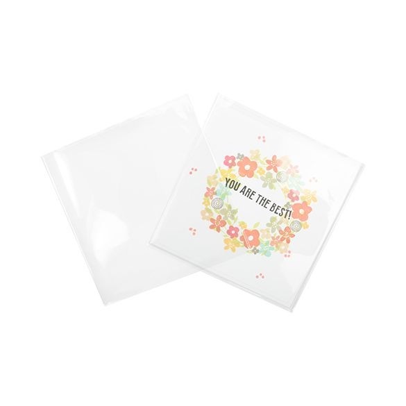 Sachet plastique transparence cristalline 14,5x14,6cm sans rabat (100 pièces) [B55XLNF]