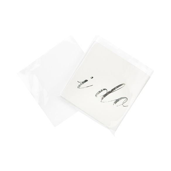 Sachet plastique transparence cristalline 13,8x13,5cm sans rabat (100 pièces) [B5X5NF]