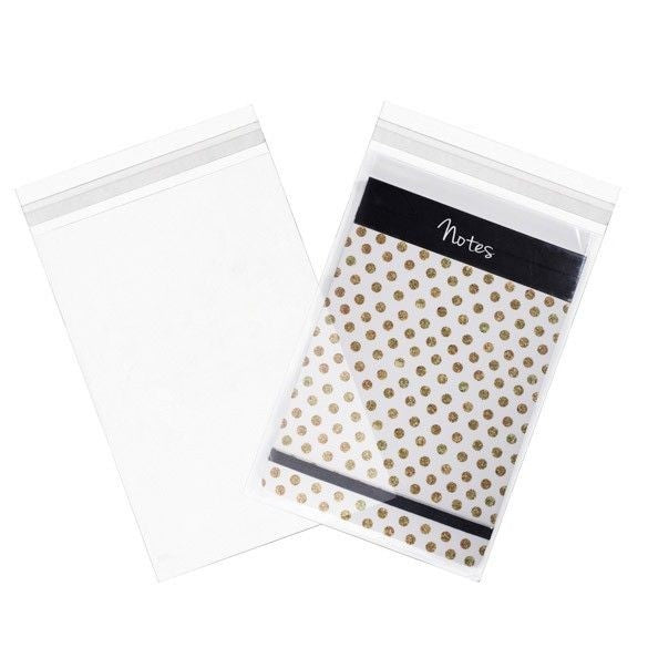 Sachet plastique transparence cristalline 15,7x22,9cm avec Rabat Adhésif (100 pièces) [B69S]