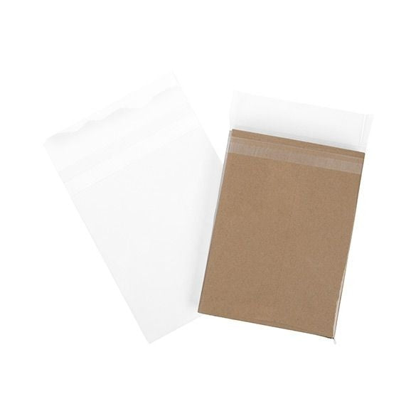 Sachet plastique transparence cristalline 13,8x17,9cm avec Rabat "Sécurisée" (100 pièces) [B6B3PC]