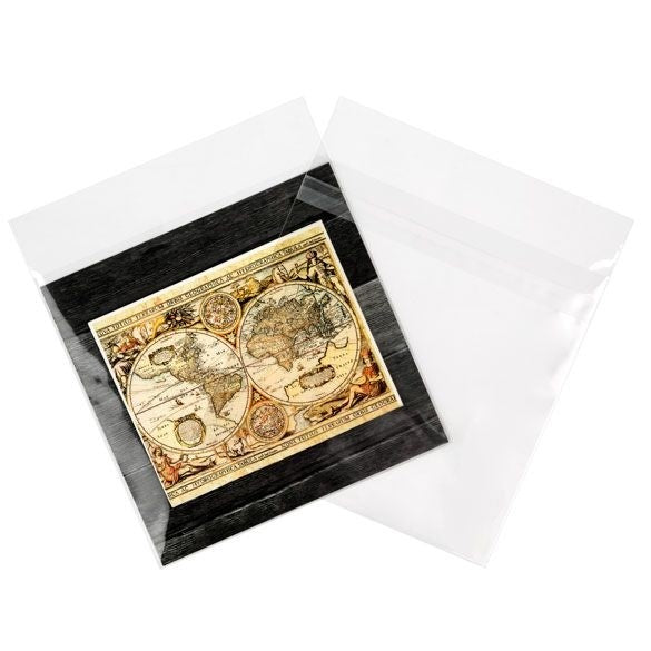 Sachet plastique transparence cristalline 17,6x17,3cm avec Rabat "Sécurisée" (100 pièces) [B6X6XPC]