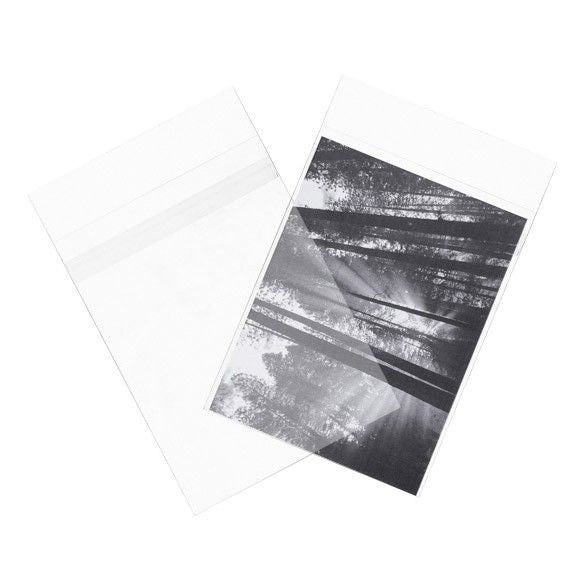 Sachet plastique transparence cristalline 13,8x19,1cm avec Rabat "Sécurisée" (100 pièces) [B57PC]