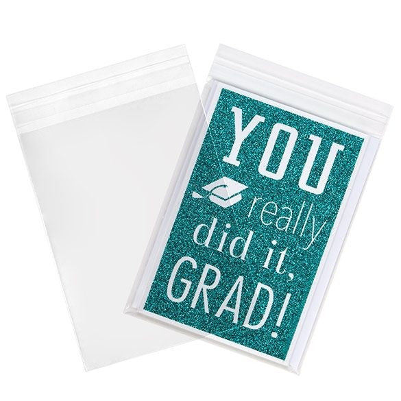 Sachet plastique plat grand format 13,8x18,4cm Refermable par Rabat Adhésif (100 pièces) [B75W]