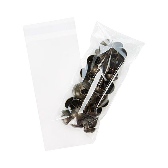 Plastiek Zakken 9,6x21cm Transparant en Hersluitbaar (100 stuks) [B83]