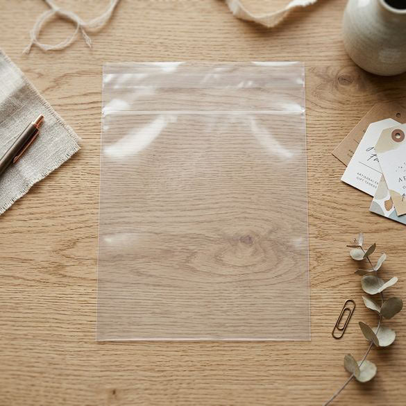 Plastiek Zakken 24x33,5cm Transparant en Hersluitbaar (100 stuks) [B913]