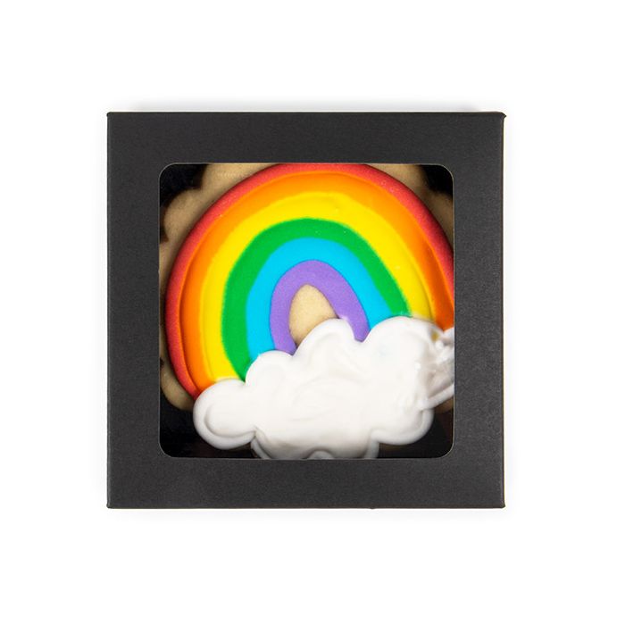 Kraftdoosjes Zwart met Venster 10.5 x2.2x10.5 cm (25 stuks) [WKRGB245]