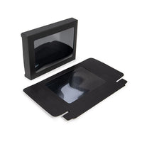 Black Gift Boxes Window Box w/ attached window 10.2x2.1x13.8 cm