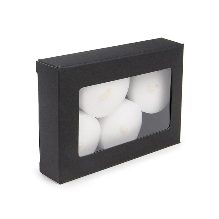 Boîte cadeau noir avec fenêtre attachée 7x2.1x10.3 cm (25 pièces) [WKRGB317]