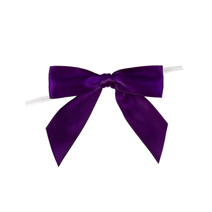 Bows Pre-tied 8,9 cm Plum