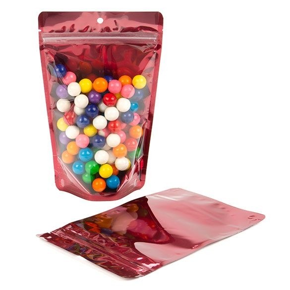 Stand Up Pouches Transparent/Red 13x7.9x20.6cm | 113 grams