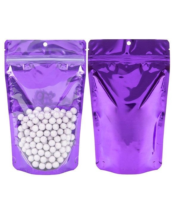 Doypack avec dos violet 13x7,9x20,6cm | 113g (100 pièces) [ZBGB3VL]