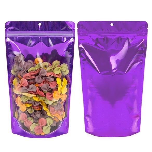 Doypack avec dos violet 17.1x8.9x28.6cm | 340g (100 pièces) [ZBGB4VL]