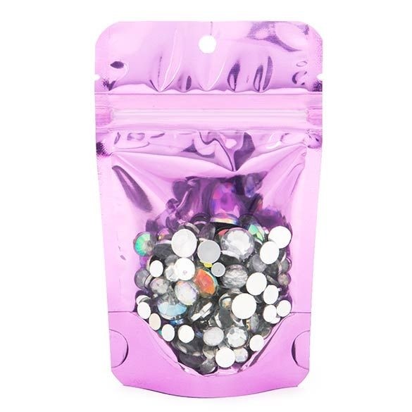 Doypack avec dos violet 8x5x13cm | 28g (100 pièces) [ZBGB1PK]