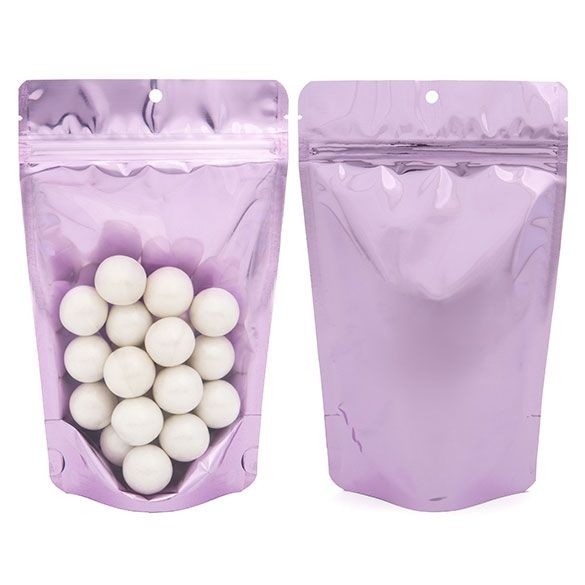 Doypack avec dos violet 13x7.9x20.6cm | 113g (100 pièces) [ZBGB3LV]