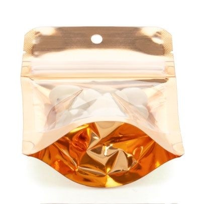 Doypack avec dos orange brillant 8x5x13cm | 28g (100 pièces) [ZBGB1PC]