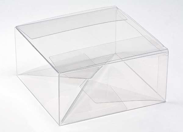 Plastiek Doosjes 15,9x15,9x7,6cm Kristalhelder met Autolock Bodem (25 stuks) [PLB173]