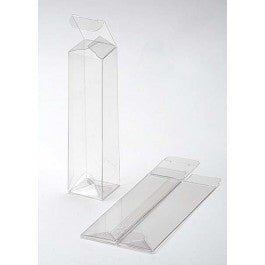 Boites cadeau plastique à transparence cristalline 1.6x1.6x10.8cm (25 pièces) [FPB289]