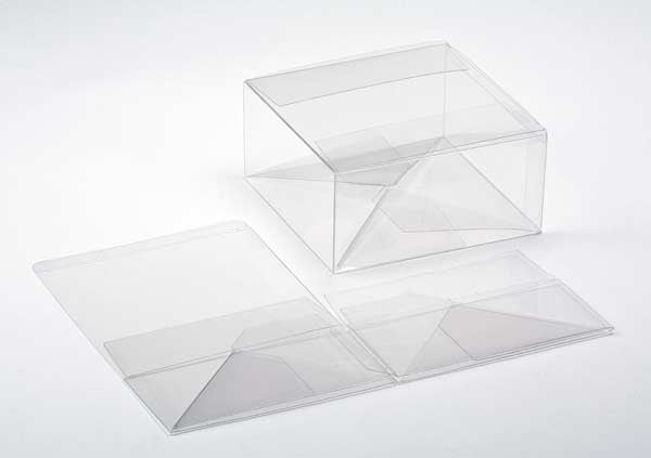 Plastiek Doosjes 15,9x15,9x7,6cm Kristalhelder met Autolock Bodem (25 stuks) [PLB173]