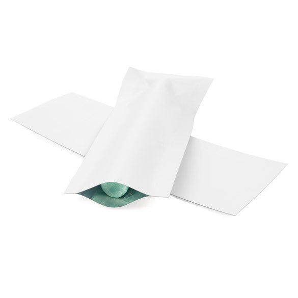 Plastiek Zakken Wit 3,8x10,2cm Sealbaar permanente Sluiting (100 stuks) [CRB4W]