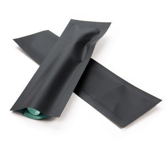 Plastiek Zakken Mat Zwart 3,8x12,7cm Sealbaar permanente Sluiting (100 stuks) [CRB5B]