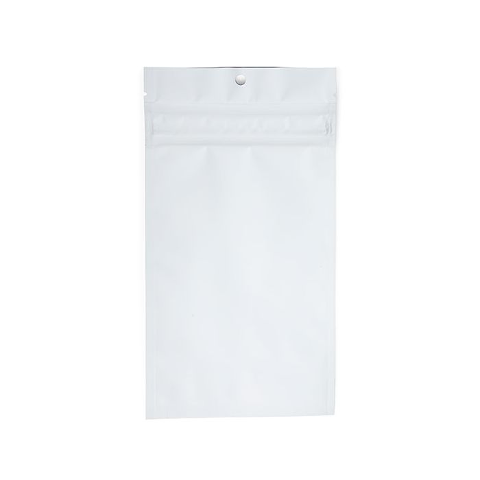 Grip Seal Bags w/ Child Resistant Zipper Matte White 10.2x16.5 cm