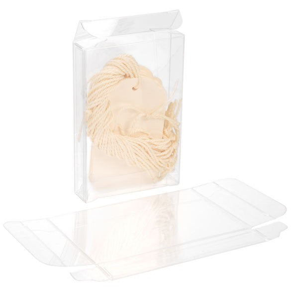 Boites cadeau plastique à transparence cristalline 6x1.6x9cm (25 Pièces) [FB248]