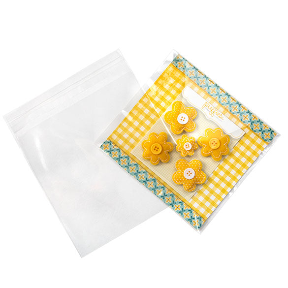 Sachet Écologique haute qualité refermable à rabat 15.9x15.9cm (100 pièces) [GC66]