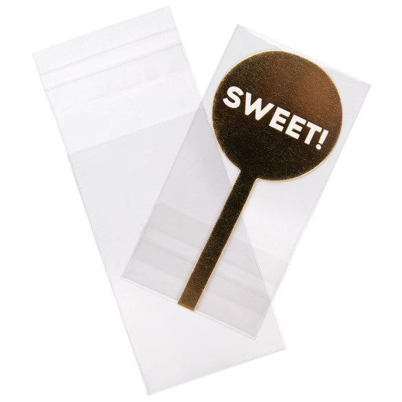 Sachet plastique transparence cristalline 4,6x7,9 cm avec Rabat Adhésif (100 pièces) [B1H3]