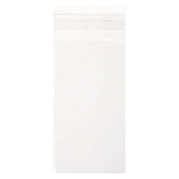 Sachet plastique transparence cristalline 6,5x11,5+3cm avec Rabat Adhésif (100 pièces) [B2H4H]