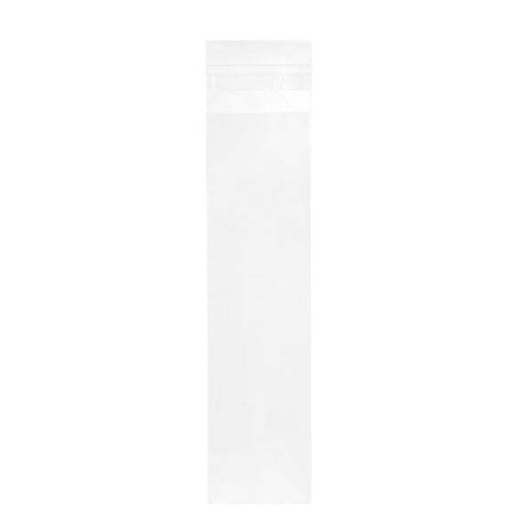 Sachet plastique transparence cristalline 5.7x21,6cm + rabat (100 pièces) [BM5]