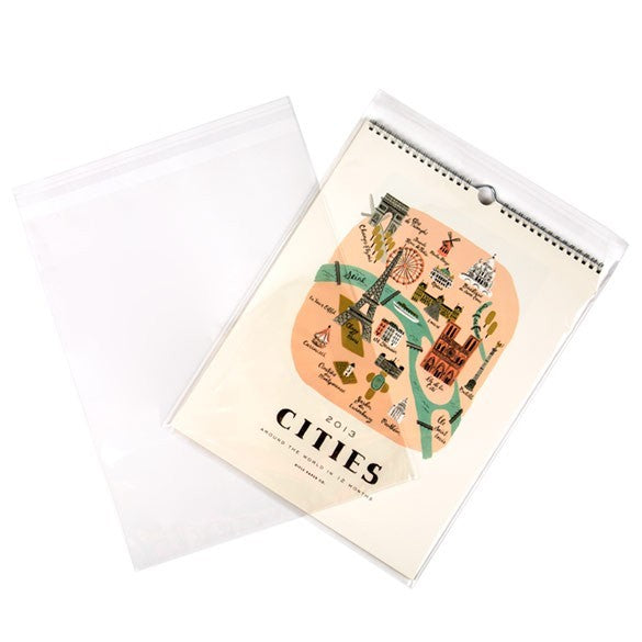 Sachet plastique à rabat avantageux transparence cristalline 29.1x36.2+3.6 cm (250 pièces) [VL11]