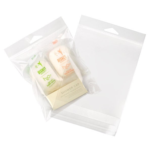 Headerbags 13,8x13,3cm hersluitbaar en Kristalhelder (100 stuks) [HB5X5]