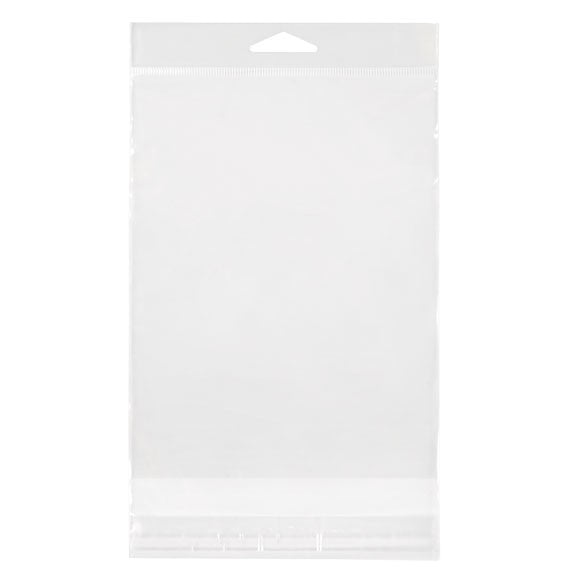 Sachet à trou de suspension refermable à transparence cristalline 13x17.1cm (100 pièces) [HB6B2]