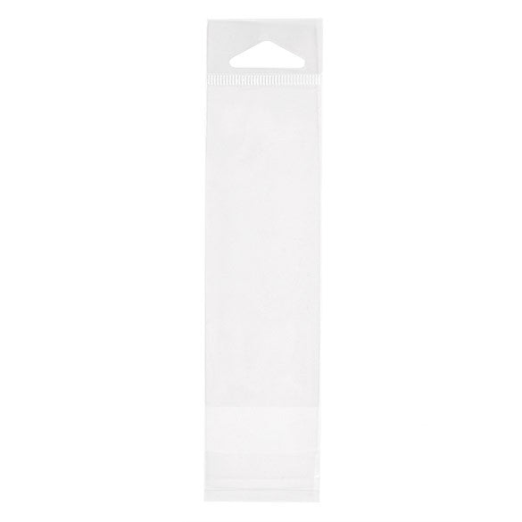 Sachet à trou de suspension refermable à transparence cristalline 3.8x12.7cm (100 pièces) [HB1X5]