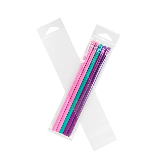 Sachet refermable à trou de suspension euro et transparence cristalline 5.1x20.3cm (500 pièces) [J4]