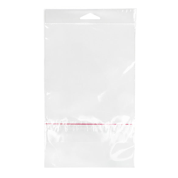 Sachet à trou de suspension refermable avec fermeture sécurisée 13.5x17.1cm (100 pièces) [HB6B1PC]
