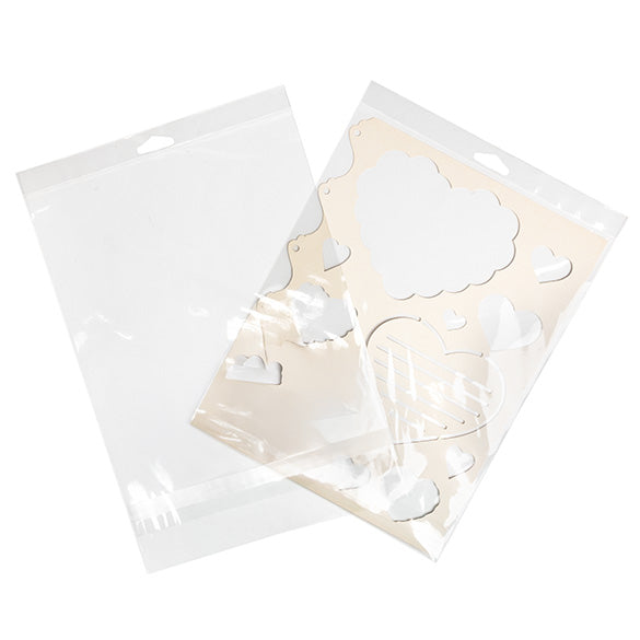Sachet à trou de suspension refermable avec fermeture sécurisée 22.1x28.1cm (100 pièces) [HB811SPC]