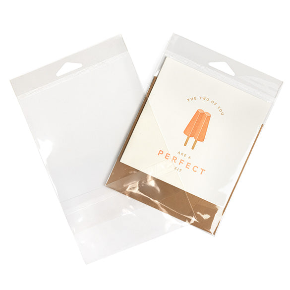 Sachet à trou de suspension refermable avec fermeture sécurisée 12.7x15.2cm (100 pièces) [HB5B2PC]