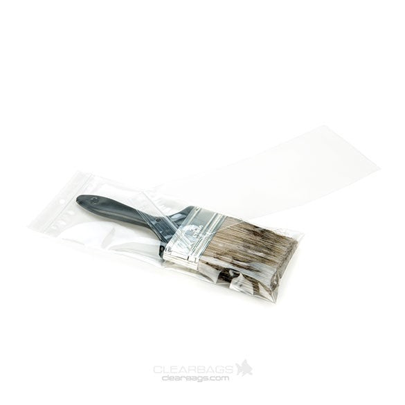 Gripzakken met Ophanggat 10x25,5cm Kristalhelder PP 50 Micron (100 stuks) [ZR410]