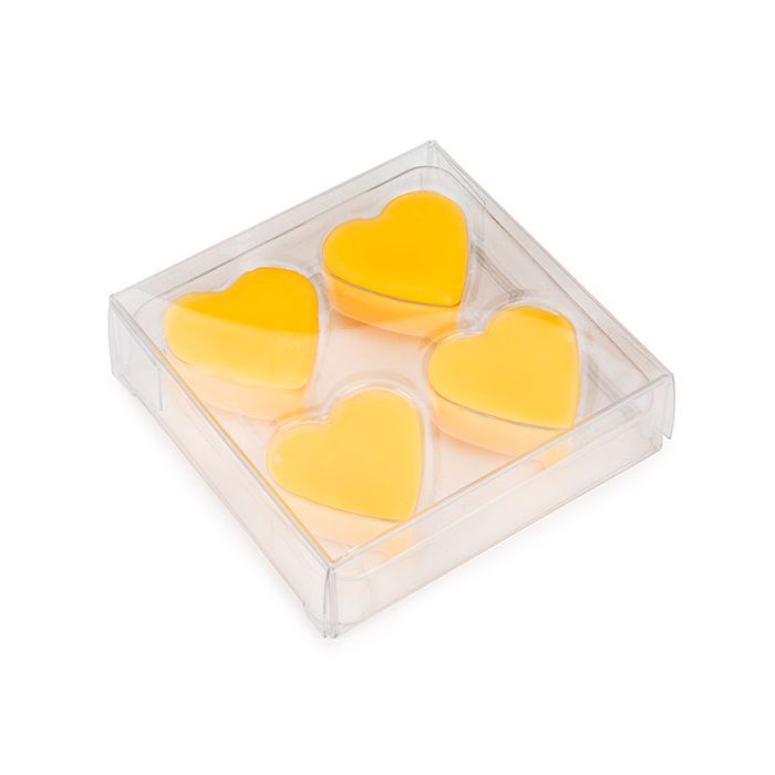 Clear Artisan Candy Box Set, Heart Insert 7x2.1x6.8 cm (25 pieces) [CNDYH276]